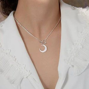 S925 Choker Moon  Necklace NWOT